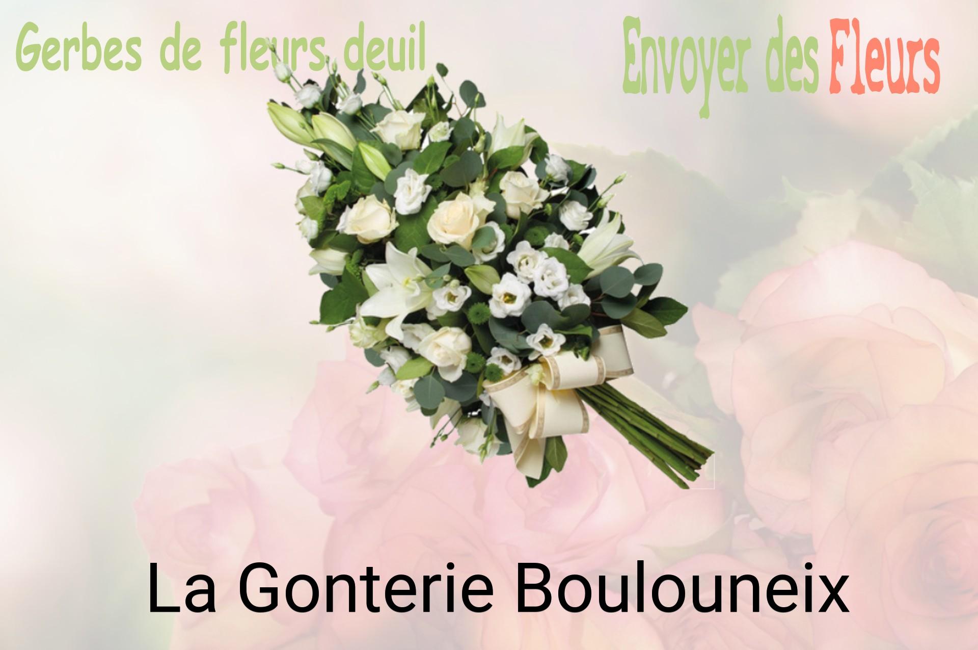 Gerbe de fleurs de deuil livrée à La Gonterie-Boulouneix